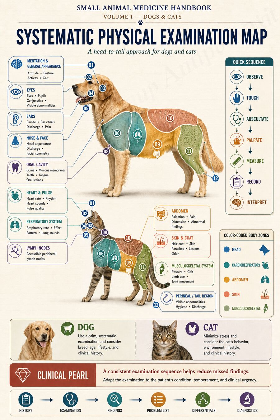 Systematic physical examination map handbook page